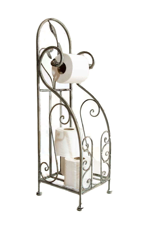 Towel Hooks & Rails Toilet Roll Stand Antique Grey for sale in